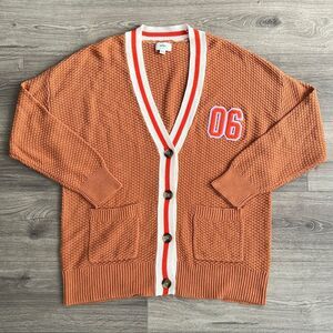 AERIE Varsity Cardigan Size Small Sweater Brown Preppy Coquette Collegiate Retro